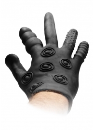 Черная стимулирующая перчатка Stimulation Glove - Shots Media BV