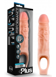 Телесный реалистичный фаллоудлинитель 9 Inch Silicone Cock Sheath Penis Extender - 22,86 см. - Blush Novelties - в Стерлитамаке купить с доставкой