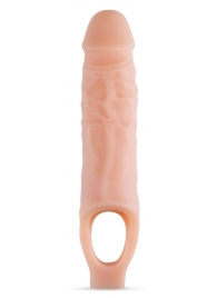 Телесный реалистичный фаллоудлинитель 9 Inch Silicone Cock Sheath Penis Extender - 22,86 см. - Blush Novelties - в Стерлитамаке купить с доставкой