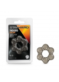 Дымчатое эрекционное кольцо Stay Hard Thick Bead Cock Ring - Blush Novelties - в Стерлитамаке купить с доставкой