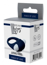 Гладкое синее эрекционное виброкольцо STIMU RING - Dream Toys - в Стерлитамаке купить с доставкой