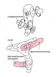 Черный пояс для женщин BEST SELECT с 3 насадками - LOVETOY (А-Полимер) - купить с доставкой в Стерлитамаке