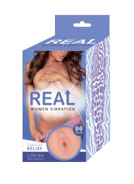 Телесный вибромастурбатор-вагина Real Women Vibration - Real - в Стерлитамаке купить с доставкой