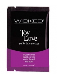 Лубрикант на водной основе для использования с игрушками WICKED Toy Love - 3 мл. - Wicked - купить с доставкой в Стерлитамаке