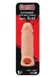 Телесная насадка EXTENDER WITH BALL STRAP 5.5 - 14 см. - Dream Toys - в Стерлитамаке купить с доставкой