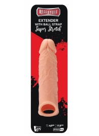 Телесная насадка EXTENDER WITH BALL STRAP 6.5 - 17 см. - Dream Toys - в Стерлитамаке купить с доставкой