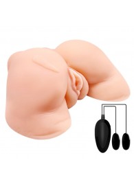 Телесная вибровагина Julie с 2 рабочими отверстиями - Baile - в Стерлитамаке купить с доставкой