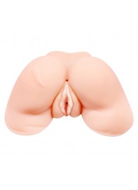 Телесная вибровагина Julie с 2 рабочими отверстиями - Baile - в Стерлитамаке купить с доставкой