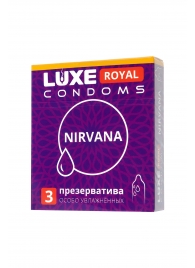 Презервативы с увеличенным количеством смазки LUXE Royal Nirvana - 3 шт. - Luxe - купить с доставкой в Стерлитамаке