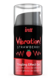 Жидкий интимный гель с эффектом вибрации Vibration! Strawberry - 15 мл. - INTT - купить с доставкой в Стерлитамаке