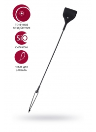 Черный гладкий стек с тонкой ручкой - 48 см. - ToyFa - купить с доставкой в Стерлитамаке