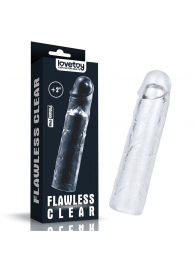 Прозрачная насадка-удлинитель Flawless Clear Penis Sleeve Add 2 - 19 см. - Lovetoy - в Стерлитамаке купить с доставкой