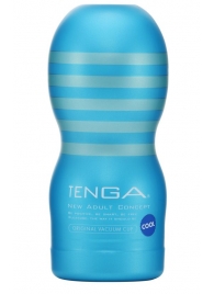 Мастурбатор с охлаждающей смазкой TENGA Original Vacuum Cup Cool - Tenga - в Стерлитамаке купить с доставкой