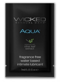 Легкий лубрикант на водной основе с алое Wicked Aqua - 3 мл. - Wicked - купить с доставкой в Стерлитамаке