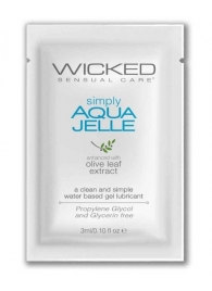 Гель-лубрикант Simply Aqua Jelle - 3 мл. - Wicked - купить с доставкой в Стерлитамаке