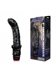 Черный вибромассажер простаты 6  Premium Prostate Massager - BlueLine - в Стерлитамаке купить с доставкой