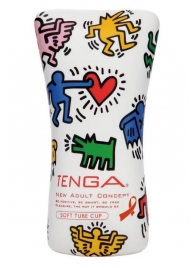 Мастурбатор-туба Keith Haring Soft Tube CUP - Tenga - в Стерлитамаке купить с доставкой