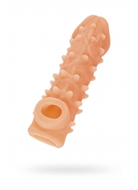 Телесная закрытая насадка с пупырышками Cock Sleeve Size S - 13,8 см. - KOKOS - в Стерлитамаке купить с доставкой