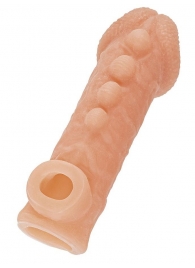 Телесная закрытая насадка с шишечками Cock Sleeve Size S - 13,8 см. - KOKOS - в Стерлитамаке купить с доставкой