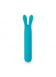 Голубой вибратор с ушками Rabbit Bullet Vibrator - 8,9 см. - Je Joue