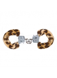 Наручники с леопардовым мехом Furry Fun Cuffs Leopard - Toy Joy - купить с доставкой в Стерлитамаке