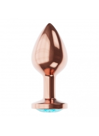 Пробка цвета розового золота с малиновым кристаллом Diamond Topaz Shine L - 8,3 см. - Lola Games - купить с доставкой в Стерлитамаке
