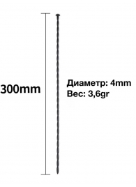 Черный уретральный стимулятор из силикона - 30 см. - Rubber Tech Ltd - купить с доставкой в Стерлитамаке