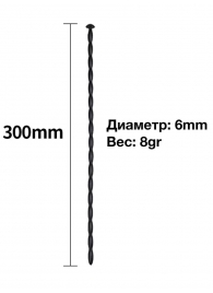 Черный уретральный расширитель - 30 см. - Rubber Tech Ltd - купить с доставкой в Стерлитамаке