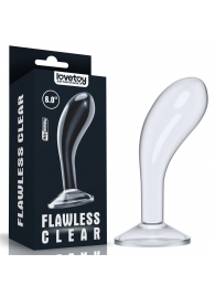 Прозрачный стимулятор простаты Flawless Clear Prostate Plug - 15 см. - Lovetoy - в Стерлитамаке купить с доставкой