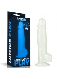 Прозрачный, светящийся в темноте фаллоимитатор Lumino Play Dildo - 21,5 см. - Lovetoy