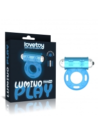 Голубое, светящееся в темноте эрекционное виброкольцо Lumino Play Vibrating Penis Ring - Lovetoy - в Стерлитамаке купить с доставкой