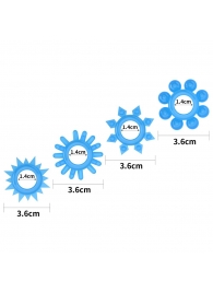 Набор из 4 голубых, светящихся в темноте эрекционных колец Lumino Play - Lovetoy - в Стерлитамаке купить с доставкой