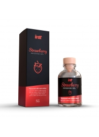 Массажный гель с ароматом клубники Strawberry - 30 мл. - INTT - купить с доставкой в Стерлитамаке