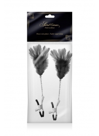 Зажимы для сосков с черными перьями Sweet Caress Feather Nipple Clumps - Sweet Caress - купить с доставкой в Стерлитамаке