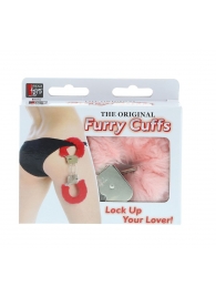 Металлические наручники с розовой меховой опушкой METAL HANDCUFF WITH PLUSH PINK - Dream Toys - купить с доставкой в Стерлитамаке