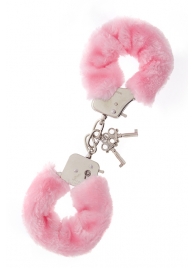 Металлические наручники с розовой меховой опушкой METAL HANDCUFF WITH PLUSH PINK - Dream Toys - купить с доставкой в Стерлитамаке