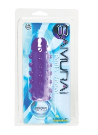 Закрытая фиолетовая насадка с пупырышками SAMURAI PENIS SLEEVE PURPLE - 14,5 см. - NMC - в Стерлитамаке купить с доставкой