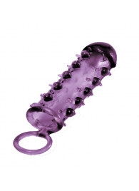 Закрытая фиолетовая насадка с пупырышками SAMURAI PENIS SLEEVE PURPLE - 14,5 см. - NMC - в Стерлитамаке купить с доставкой