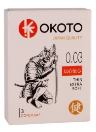 Тонкие презервативы OKOTO Thin Extra Soft - 3 шт. - Sitabella - купить с доставкой в Стерлитамаке