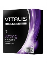 Презервативы с утолщенной стенкой VITALIS PREMIUM strong - 3 шт. - Vitalis - купить с доставкой в Стерлитамаке