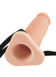 Телесный реалистичный фаллоимитатор с полостью Silicone Hollow Extension - 20 см. - Pipedream - купить с доставкой в Стерлитамаке