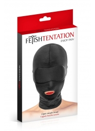 Сплошная маска на голову с прорезью для рта - Fetish Tentation - купить с доставкой в Стерлитамаке