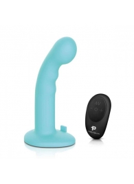 Голубая изогнутая насадка 6in Remote Control Ripple P-Spot G-Spot на черных трусиках - 16 см. - Pegasus - купить с доставкой в Стерлитамаке