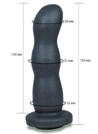 Черная анальная рельефная насадка-фаллоимитатор - 15 см. - LOVETOY (А-Полимер) - купить с доставкой в Стерлитамаке