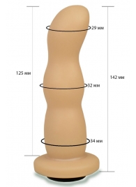 Телесная рельефная насадка Harness - 14,2 см. - LOVETOY (А-Полимер) - купить с доставкой в Стерлитамаке