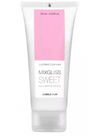 Смазка на водной основе Mixgliss Sweet с ароматом бабл-гам - 70 мл. - Mixgliss - купить с доставкой в Стерлитамаке
