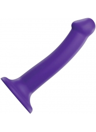 Фиолетовый фаллоимитатор-насадка Strap-On-Me Dildo Dual Density size M - 18 см. - Strap-on-me - купить с доставкой в Стерлитамаке