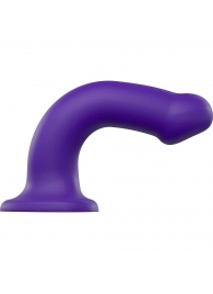 Фиолетовый фаллоимитатор-насадка Strap-On-Me Dildo Dual Density size L - 19 см. - Strap-on-me - купить с доставкой в Стерлитамаке