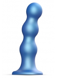 Голубая насадка Strap-On-Me Dildo Plug Balls size S - Strap-on-me - купить с доставкой в Стерлитамаке