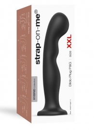 Черная насадка Strap-On-Me Dildo Plug P G size XXL - Strap-on-me - купить с доставкой в Стерлитамаке